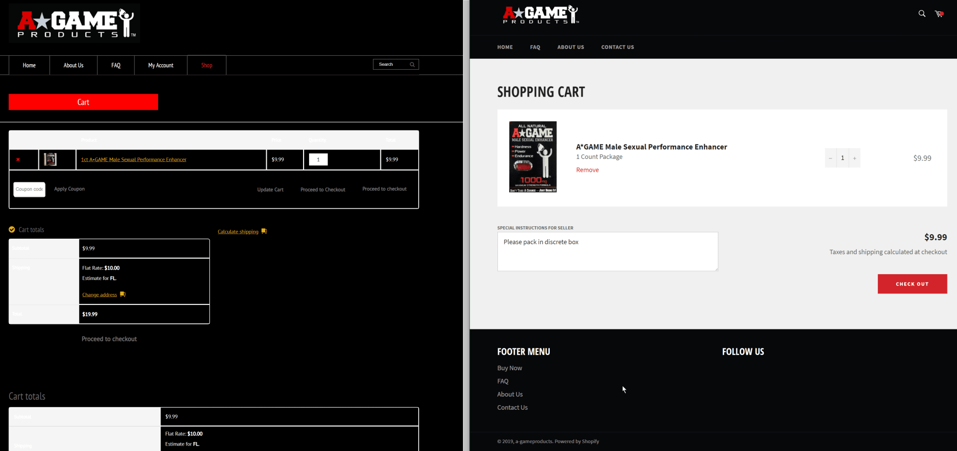 The cart page has a much cleaner feel